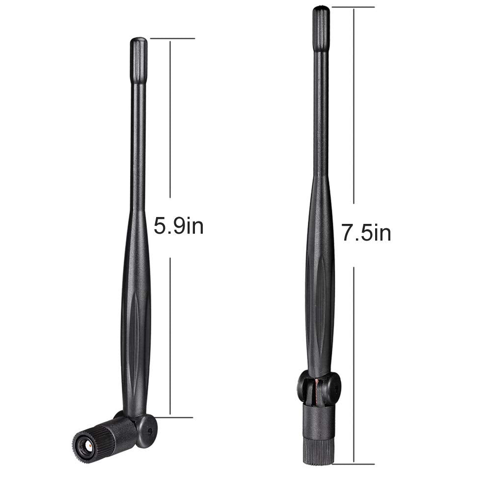 Eightwood 2.4GHz 5GHz 5.8GHz Dual Band WiFi Antenna 5dBi RP-SMA Antenna (2-Pack) for PC Desktop, WiFi Router, PCIe Network Card, USB Adapter, Wireless Range Extender, IP Camera