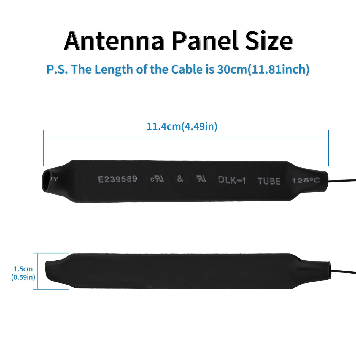 Eightwood Internal WiFi Antenna Dual Band 2.4GHz 5GHz WiFi Antennae with 11.8in Cable for M.2 NGFF Network Card PC Desktop Computer