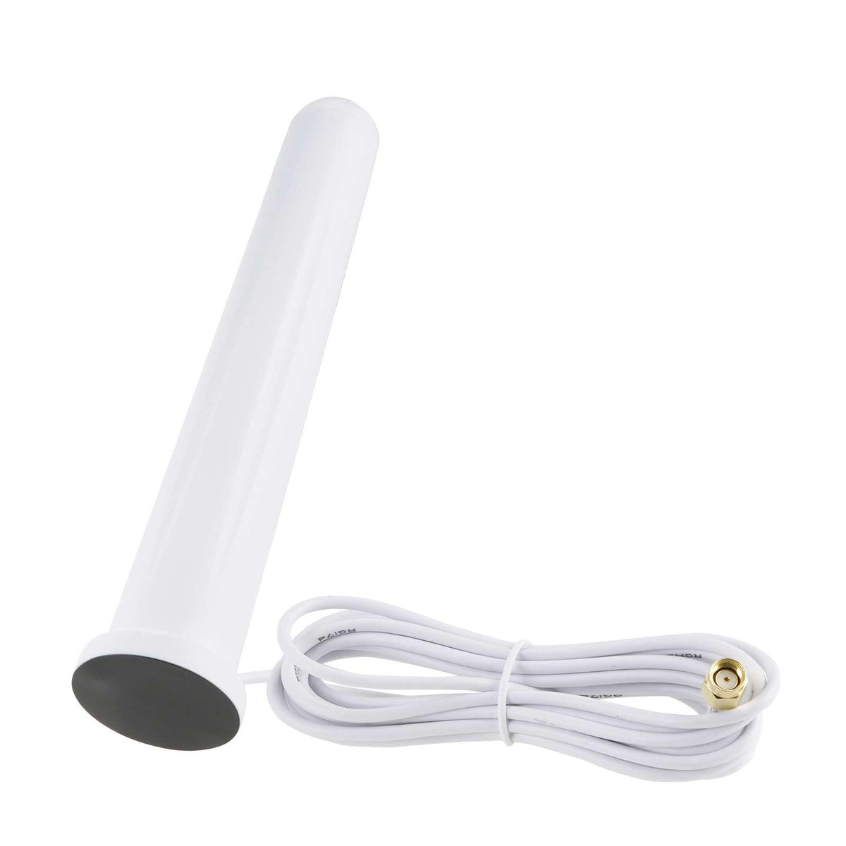 Eightwood Dual Band WiFi Antenna, 2.4GHz 5GHz, White, RP-SMA Male Connector | 9.8ft Cable, Magnetic Base, 2-Pack, for Desktop PC Motherboard, PCIe Bluetooth Card, WiFi Outer, Hotspot, Security Camera