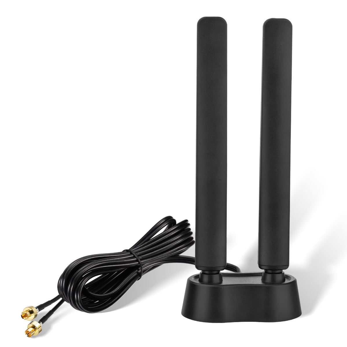 Eightwood Tri-Band WiFi 7 Motherboard Antenna with Push-On Connector | for ASUS ROG Strix / TUF Gaming / ProArt / PRIME Series WiFi 7 Motherboards, Magnetic Base, 6.5ft Extension Cable