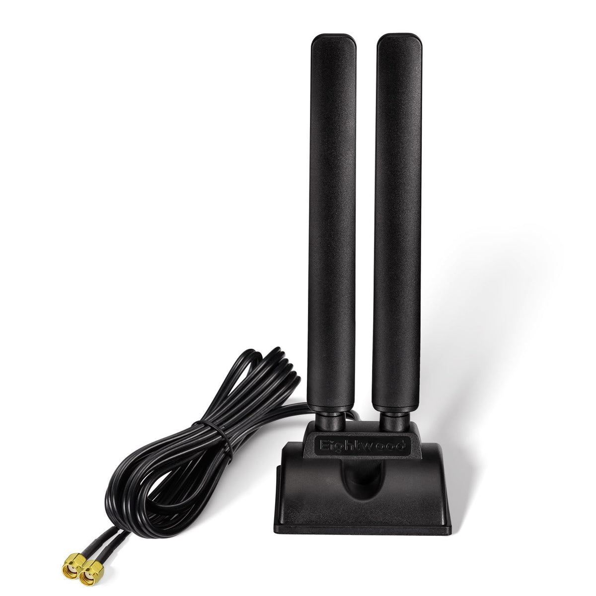 Eightwood WiFi 6E Antenna Tri-Band 2.4GHz 5GHz 6GHz RP-SMA Antenna Magnetic Base for Desktop PC Computer PCI-E 6E Bluetooth Card USB WiFi Adapter Wireless Router
