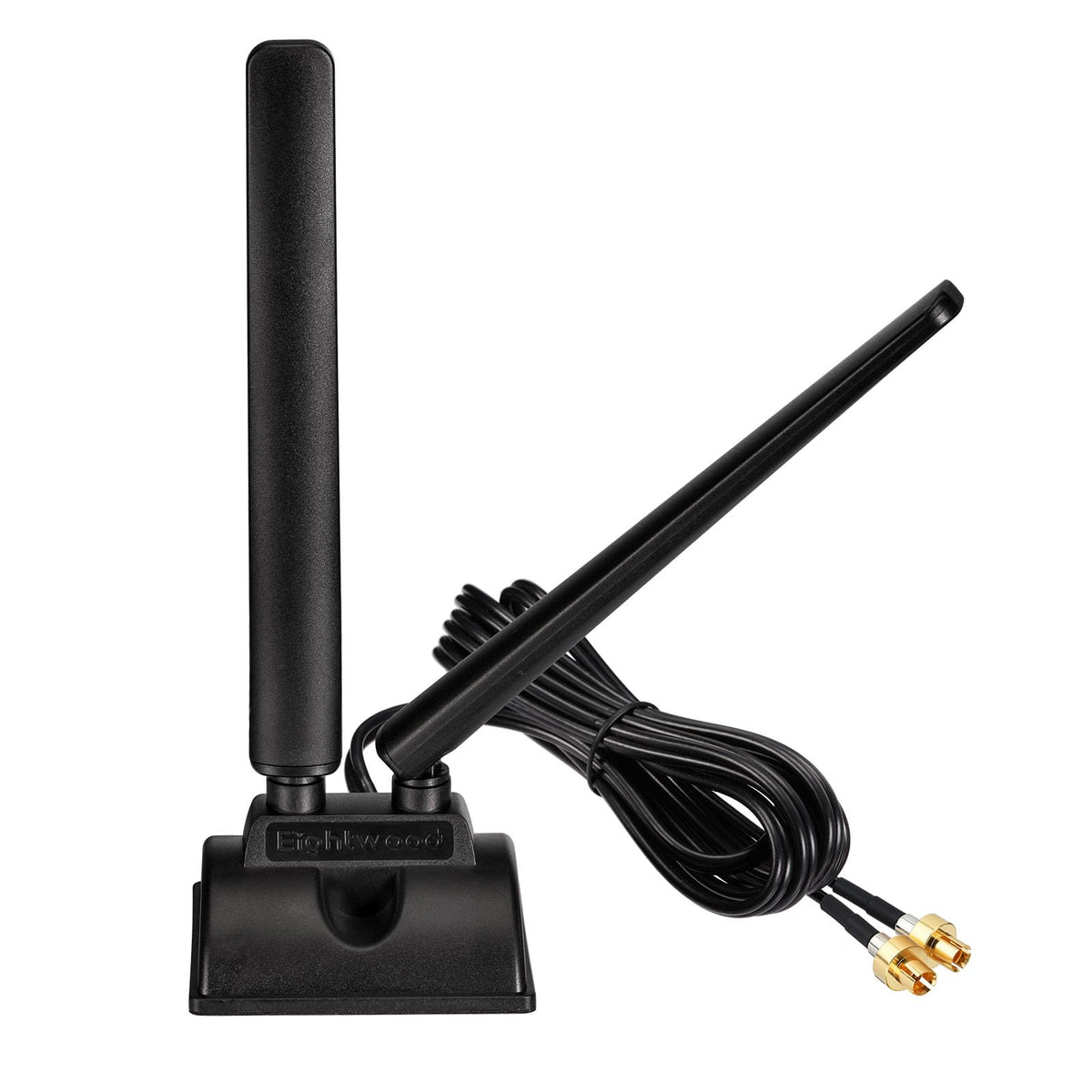 Eightwood Tri-Band WiFi 7 Motherboard Antenna for ASUS Desktop PC, Magnetic Base with 6.5ft Cable and Push-On Connector, Compatible with ROG Strix, TUF Gaming, ProArt, Prime Motherboards