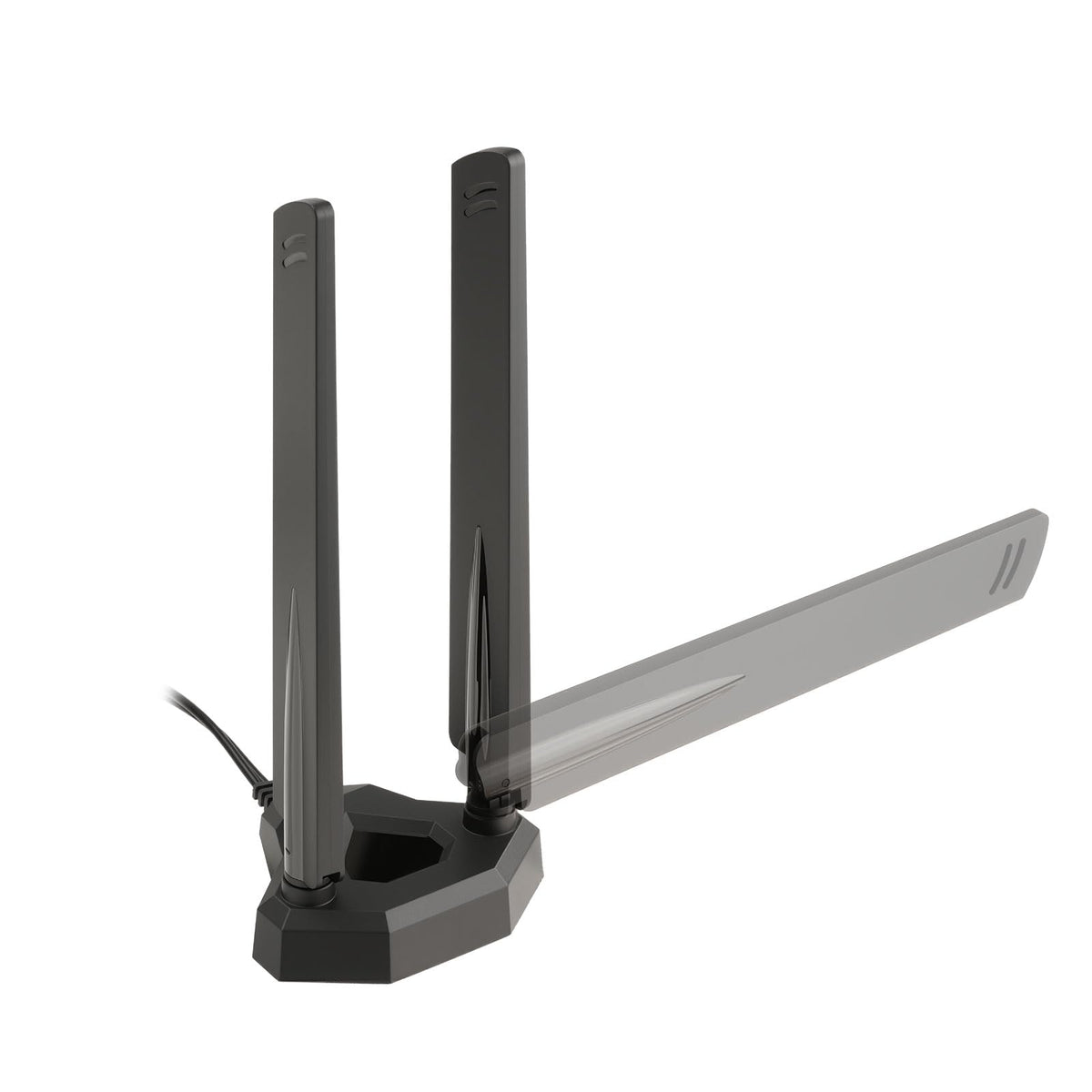 Eightwood WiFi 7 Antenna Tri-Band 6GHz 5GHz 2.4GHz RP-SMA Antenna with Magnetic Base for PC Desktop Computer Gaming Motherboard PCIe Bluetooth Card WiFi 7 Router