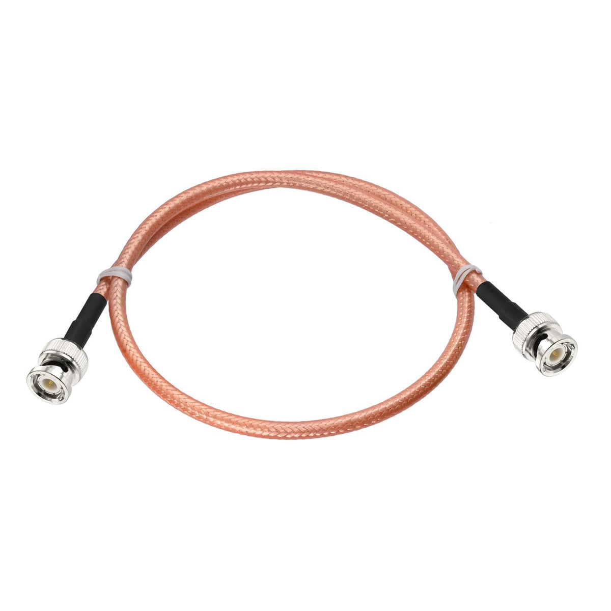 Eightwood BNC Male to BNC Male Low Loss RG400 Coaxial Cable 1.6ft | for CB Amateur VHF UHF Ham Radio, Scanner Antenna, Oscilloscope Spectrum Analyzer