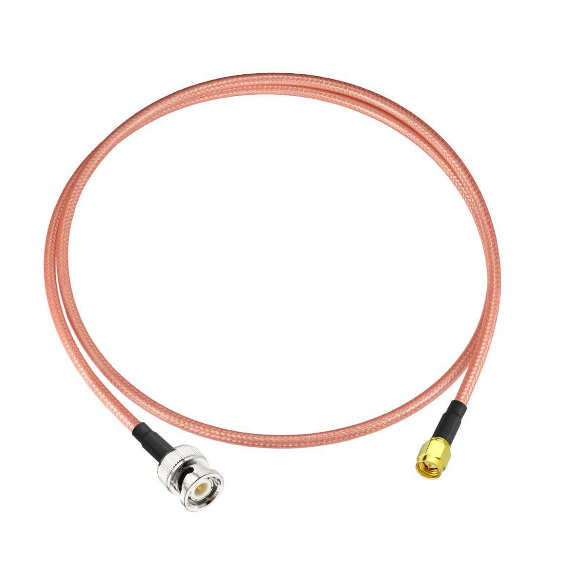 Eightwood BNC Male to SMA Male Low Loss RG400 Coax Cable 3.2ft | for Antennas, 4G LTE, WiFi, GPS, SDR, Spectrum Analyzer & Oscilloscope