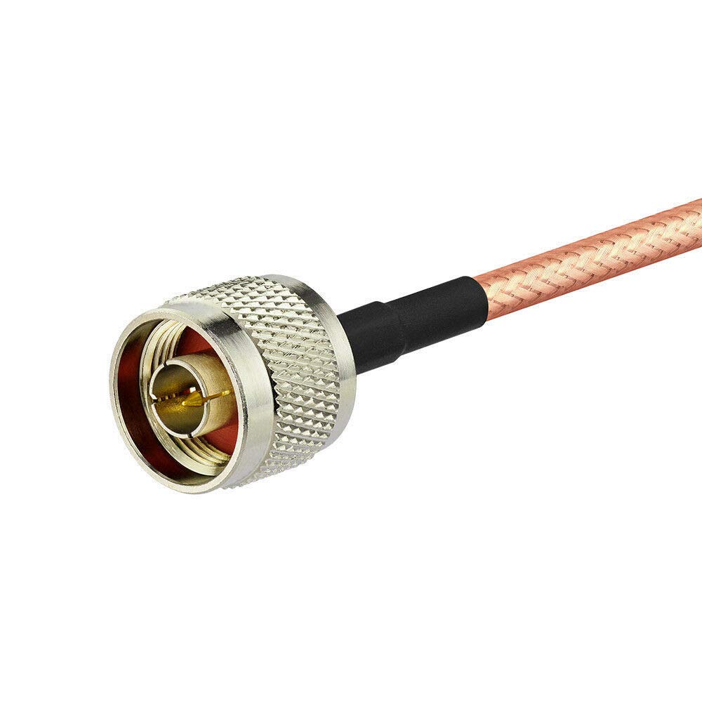 Eightwood N Male to N Male Jumper Low Loss RG400 Cable 12 inch for 4G LTE Antenna, WiFi Yagi Antenna, Router, Ham Radio