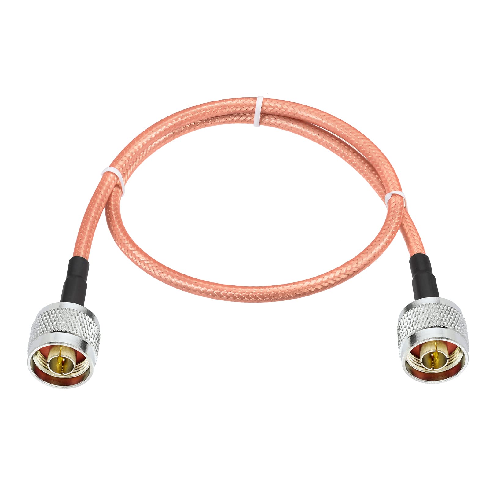 Eightwood N Male to N Male Jumper RG400 Low Loss Coax Cable 1.6 Feet for 4G LTE Antenna, WiFi Yagi Antenna, Antenna Router, Ham Radio