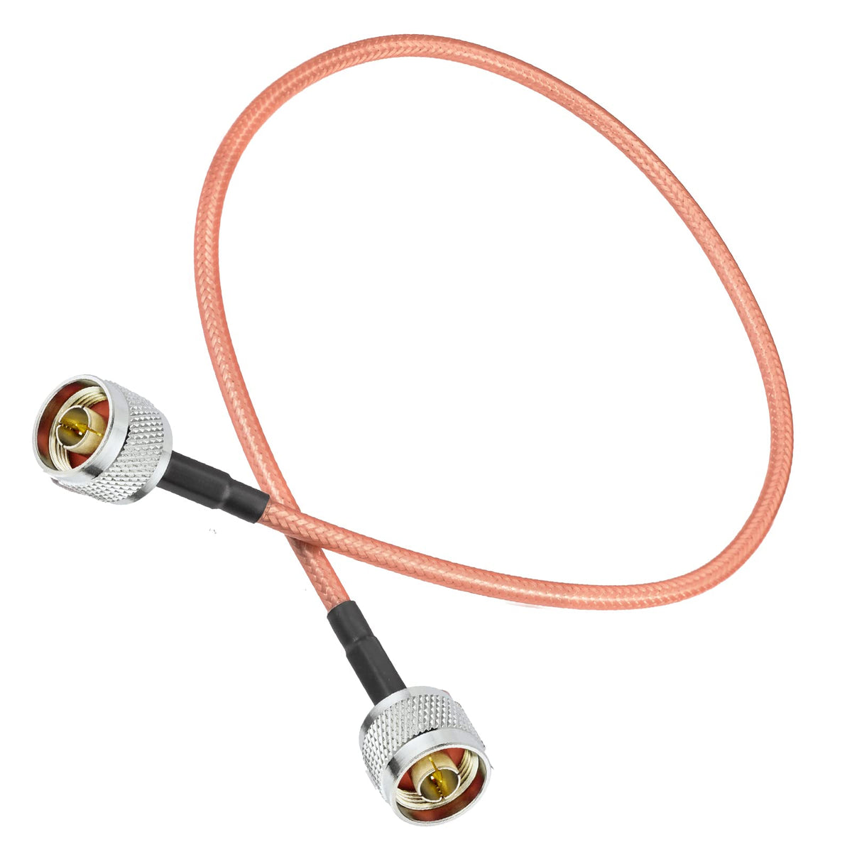 Eightwood N Male to N Male Jumper RG400 Low Loss Coax Cable 1.6 Feet for 4G LTE Antenna, WiFi Yagi Antenna, Antenna Router, Ham Radio