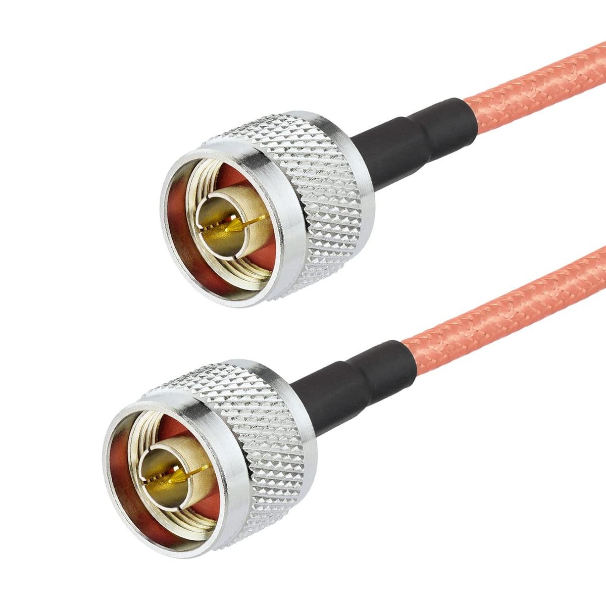 Eightwood N Male to N Male Jumper RG400 Low Loss Coax Cable 1.6 Feet for 4G LTE Antenna, WiFi Yagi Antenna, Antenna Router, Ham Radio
