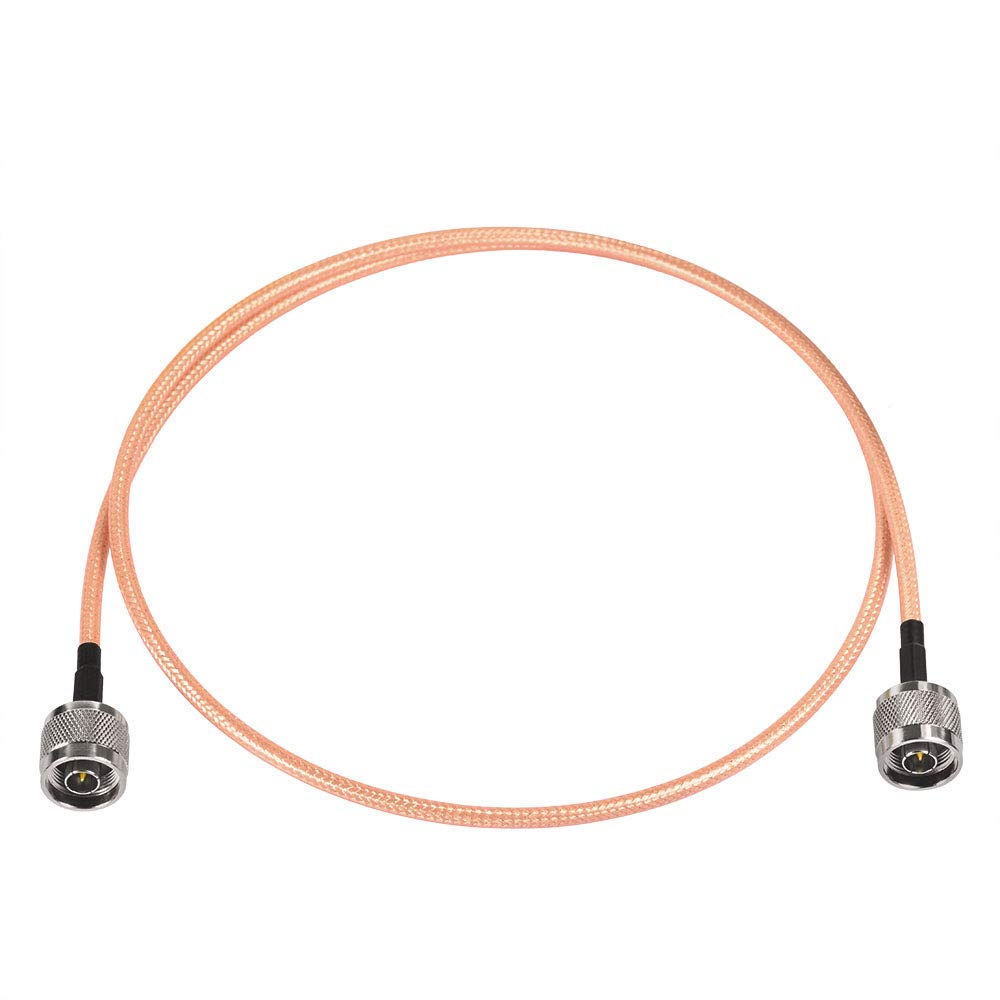 Eightwood N Male to N Male Jumper RG400 Low Loss Coaxial Cable 3 Feet for 4G LTE Antenna,WiFi Antenna, Antenna Router, Ham Radio