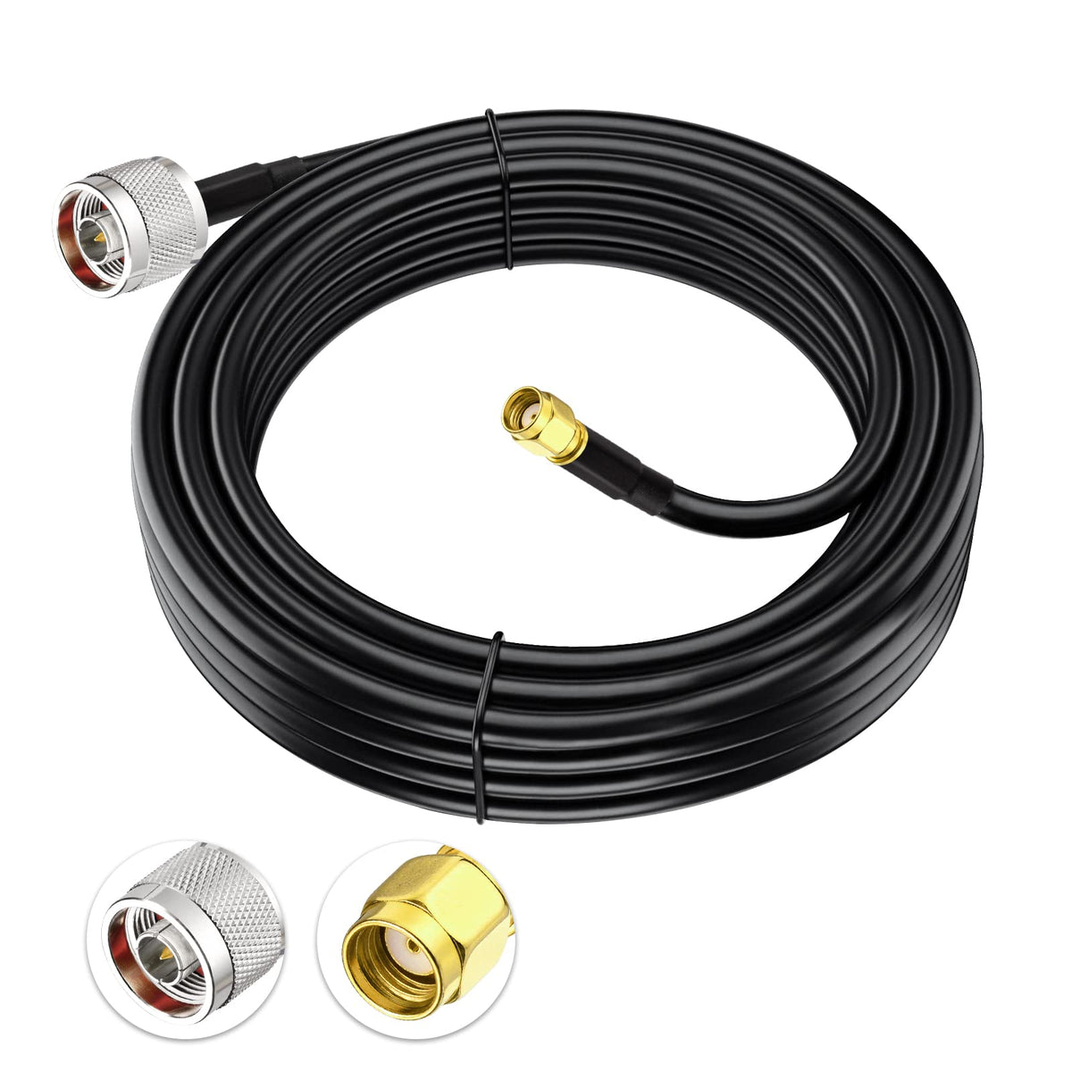 Eightwood N Male to RP-SMA Male Cable KSR240 Low Loss Extension Cable 10ft for Outdoor Yagi WiFi Antenna WiFi Router Helium Hotspot Miner LoraWan Antenna