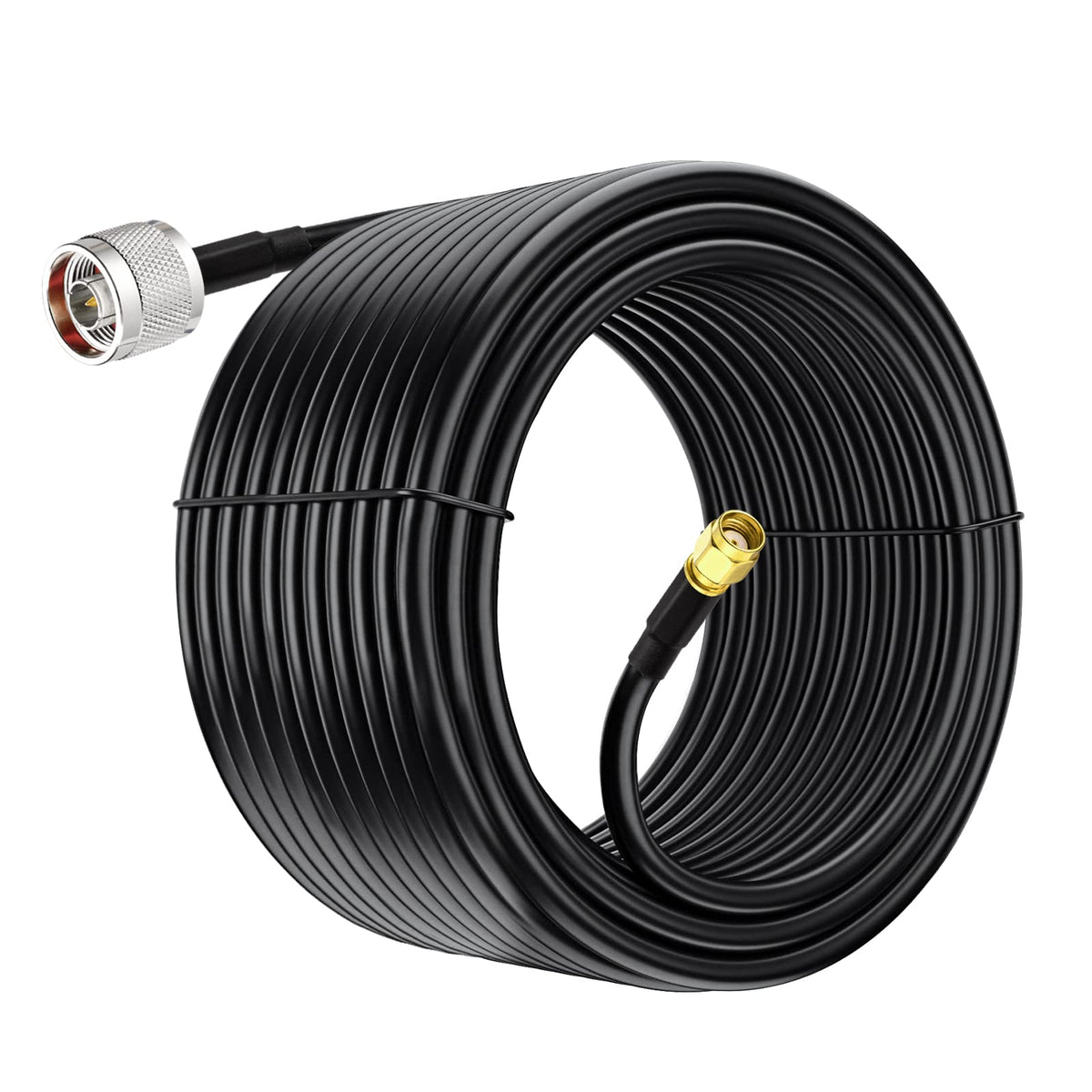 Eightwood N Male to RP-SMA Male KSR240 Low Loss Extension Cable 20ft | for Outdoor Yagi WiFi Antenna,WiFi Router,Helium Hotspot Miner, LoraWan Antenna