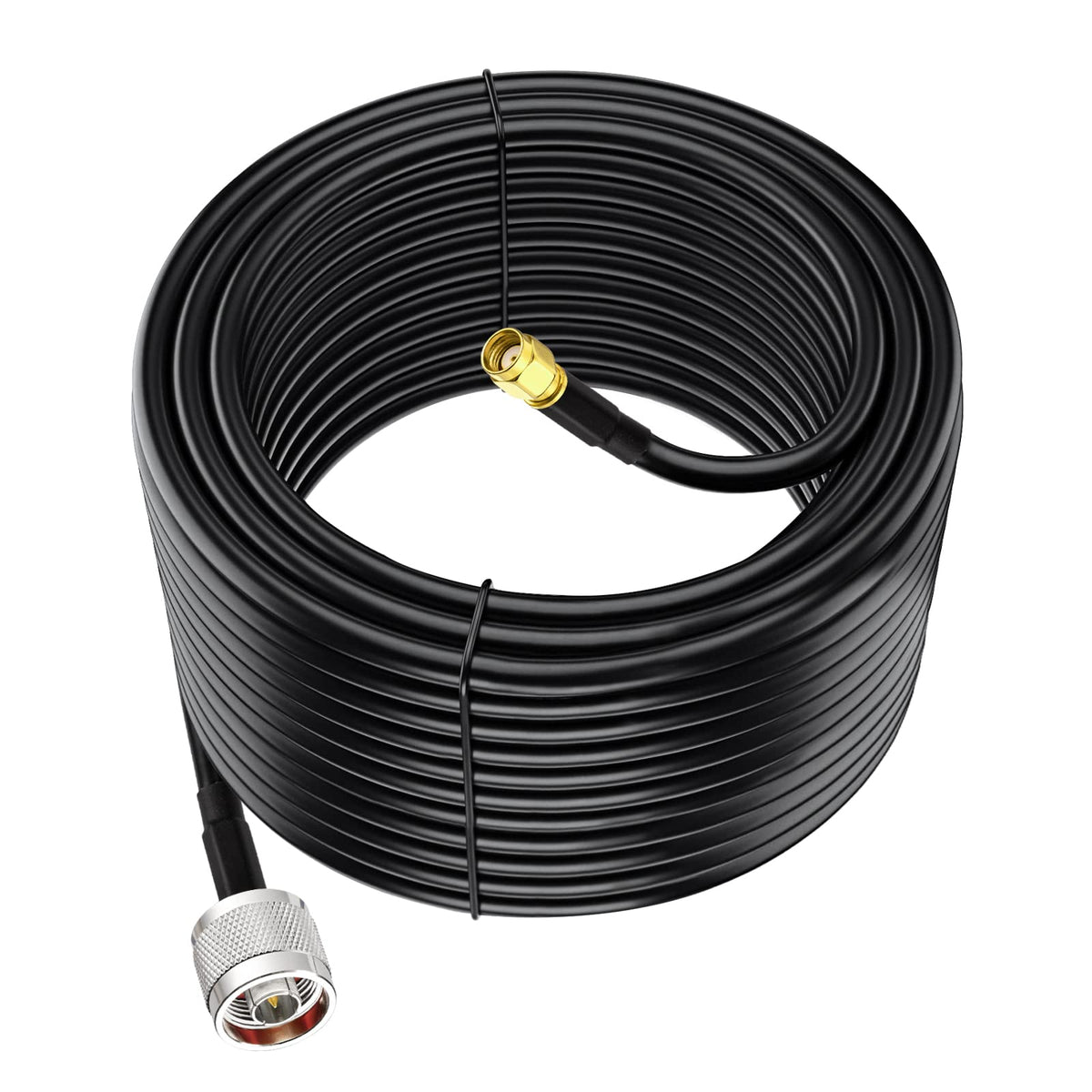 Eightwood N Male to RP-SMA Male KSR240 Low Loss Extension Cable 20ft | for Outdoor Yagi WiFi Antenna,WiFi Router,Helium Hotspot Miner, LoraWan Antenna
