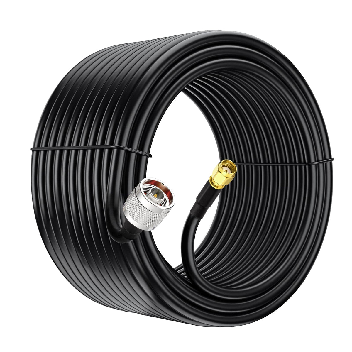 Eightwood N Male to RP-SMA Male KSR240 Low Loss Extension Cable 20ft | for Outdoor Yagi WiFi Antenna,WiFi Router,Helium Hotspot Miner, LoraWan Antenna