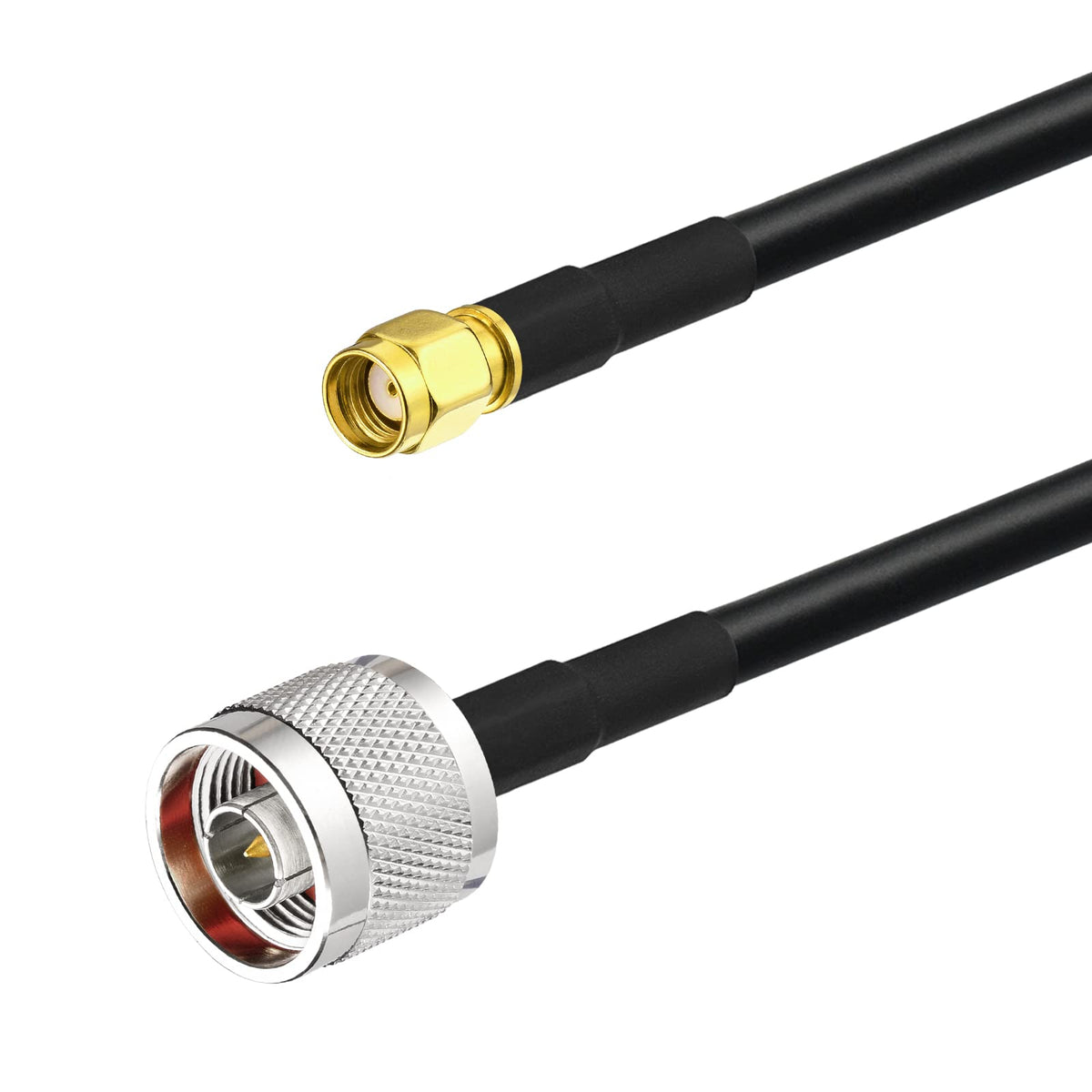 Eightwood N Male to RP-SMA Male KSR240 Low Loss Extension Cable 20ft | for Outdoor Yagi WiFi Antenna,WiFi Router,Helium Hotspot Miner, LoraWan Antenna