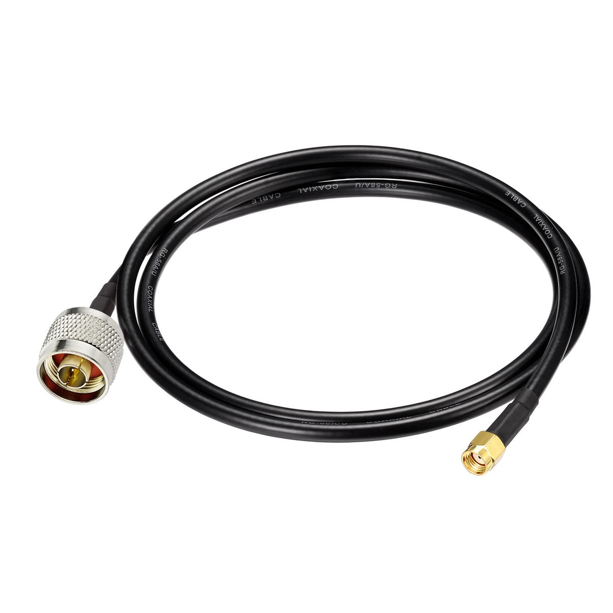 Eightwood RP-SMA Male with Female Pin to N Type Male RG58 Coax Cable 3ft
