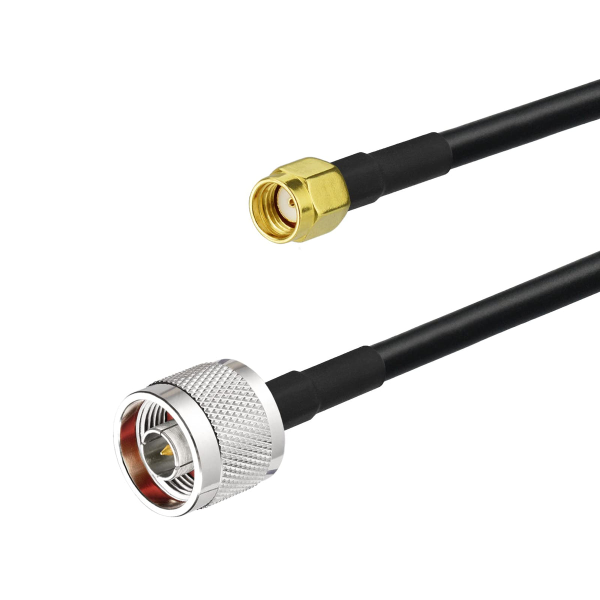 Eightwood RP-SMA Male to N Male RG58 Low Loss Cable 3ft + SMA Male to RP-SMA Female Adapter + N Female to N Female Adapter for WiFi 4G LTE Lora Antenna