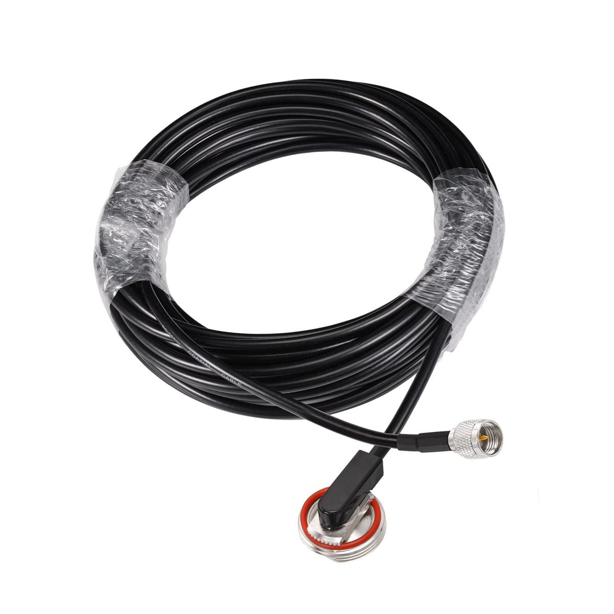 Eightwood NMO Antenna Mount to Mini-UHF Male Extension Cable RG58 16.4 feet for Two-Way CB Mobile Radio, Radio Antenna, Radio Scanner