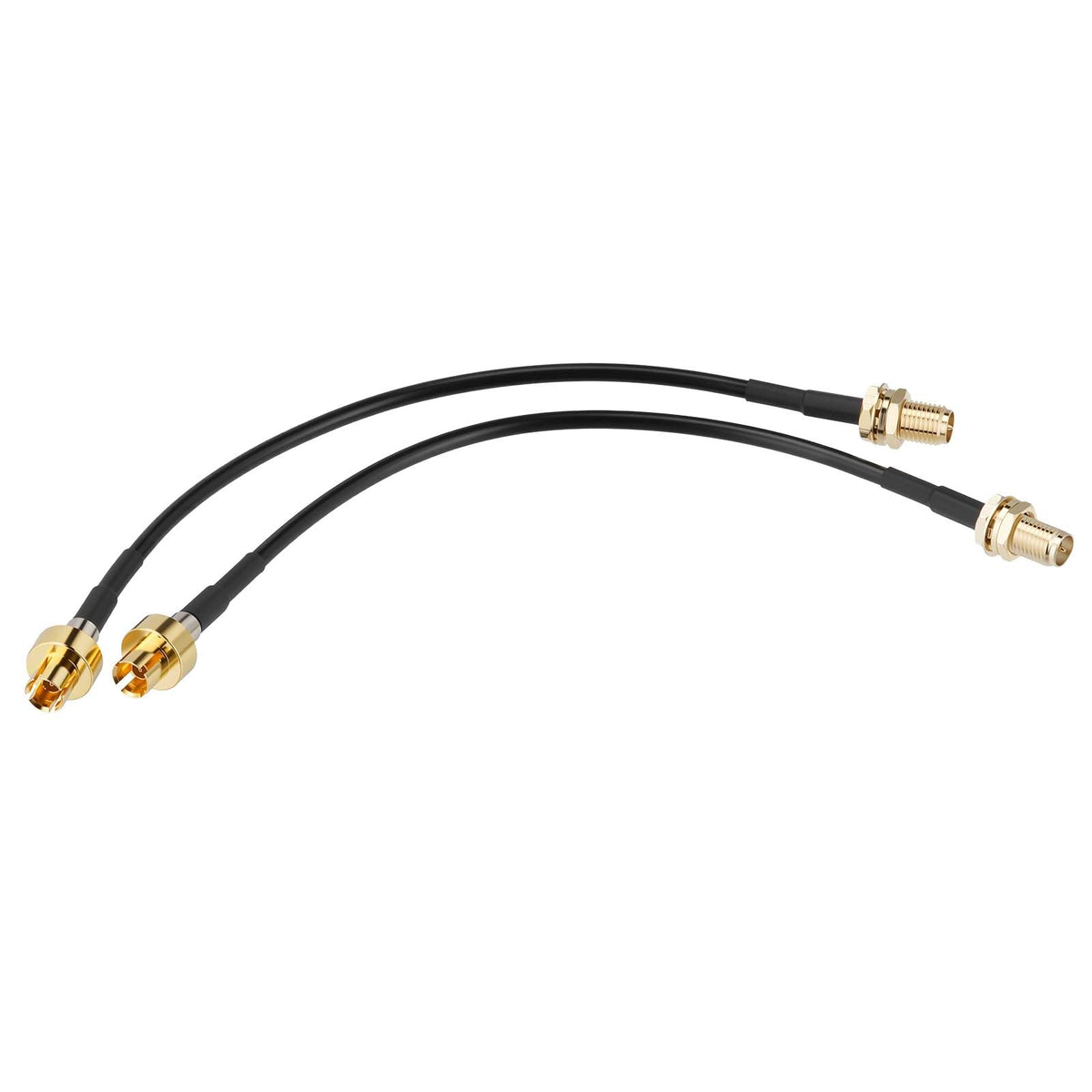 Eightwood RP-SMA Female to ASUS WiFi 7 Q-Antenna Push-On Connector Cable | RG174 Coax Cable 6in 2-Pack for ASUS WiFi 7 Gaming Motherboards