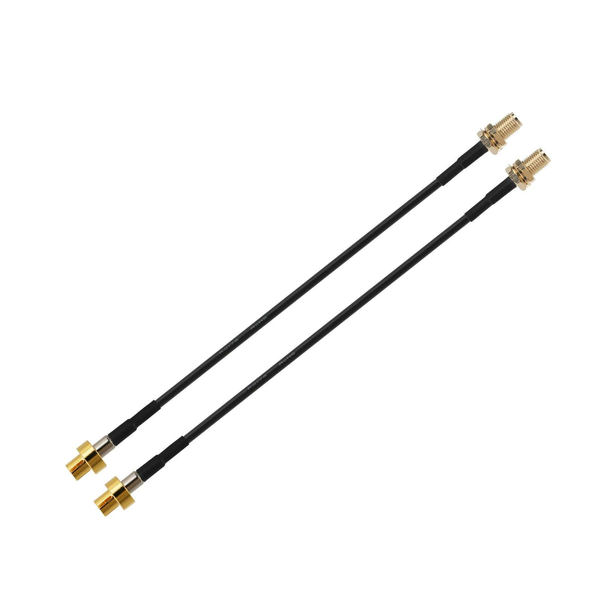 Eightwood RP-SMA Female to ASUS WiFi 7 Q-Antenna Push-On Connector Cable | RG174 Coax Cable 6in 2-Pack for ASUS WiFi 7 Gaming Motherboards