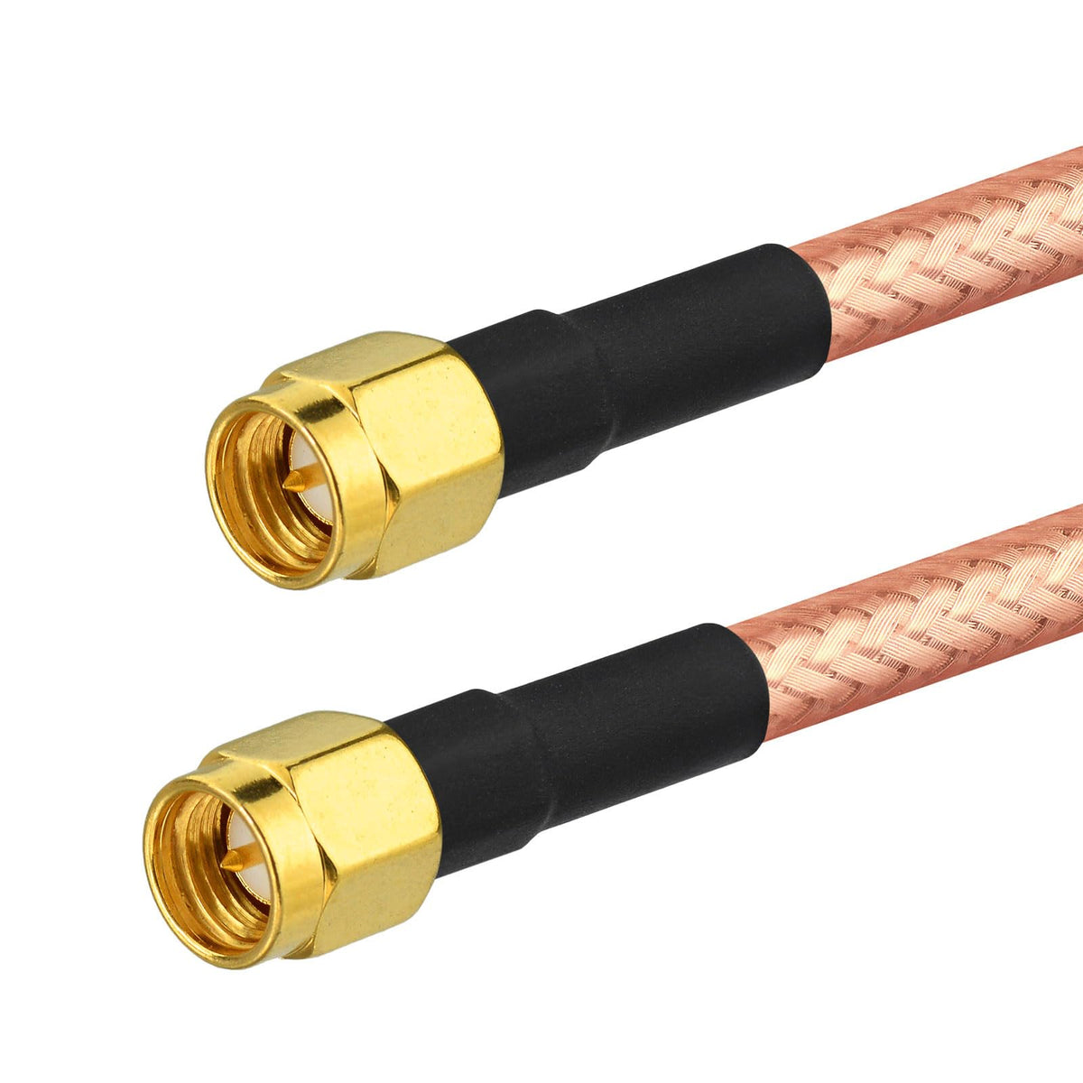 Eightwood SMA Male to SMA Male Low Loss RG400 Coax Cable 1.6ft | for 4G LTE Antenna, WiFi Antenna, Wireless Router, Ham Radio, Radio Antenna