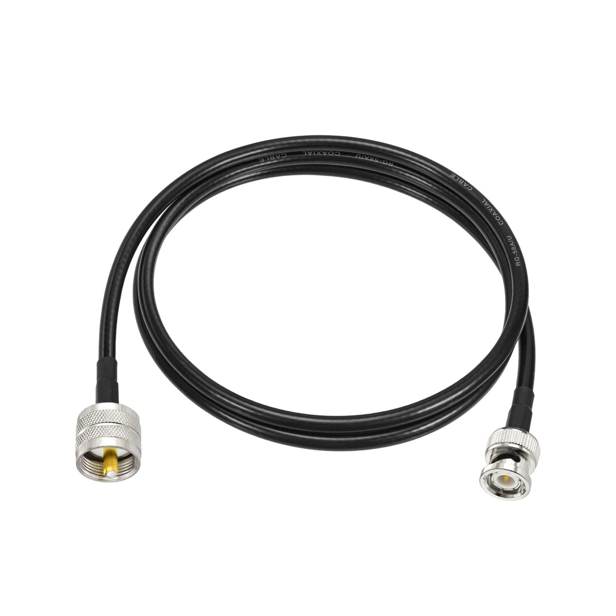 Eightwood UHF PL259 Male to BNC Male Cable RG58 Coax 3 Feet for CB Radio, Ham & Amateur Radio, SWR Meter