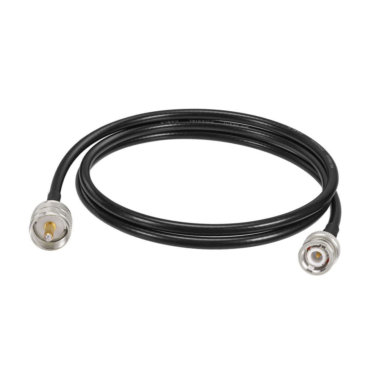 Eightwood UHF PL259 Male to BNC Male Cable RG58 Coax 3 Feet for CB Radio, Ham & Amateur Radio, SWR Meter