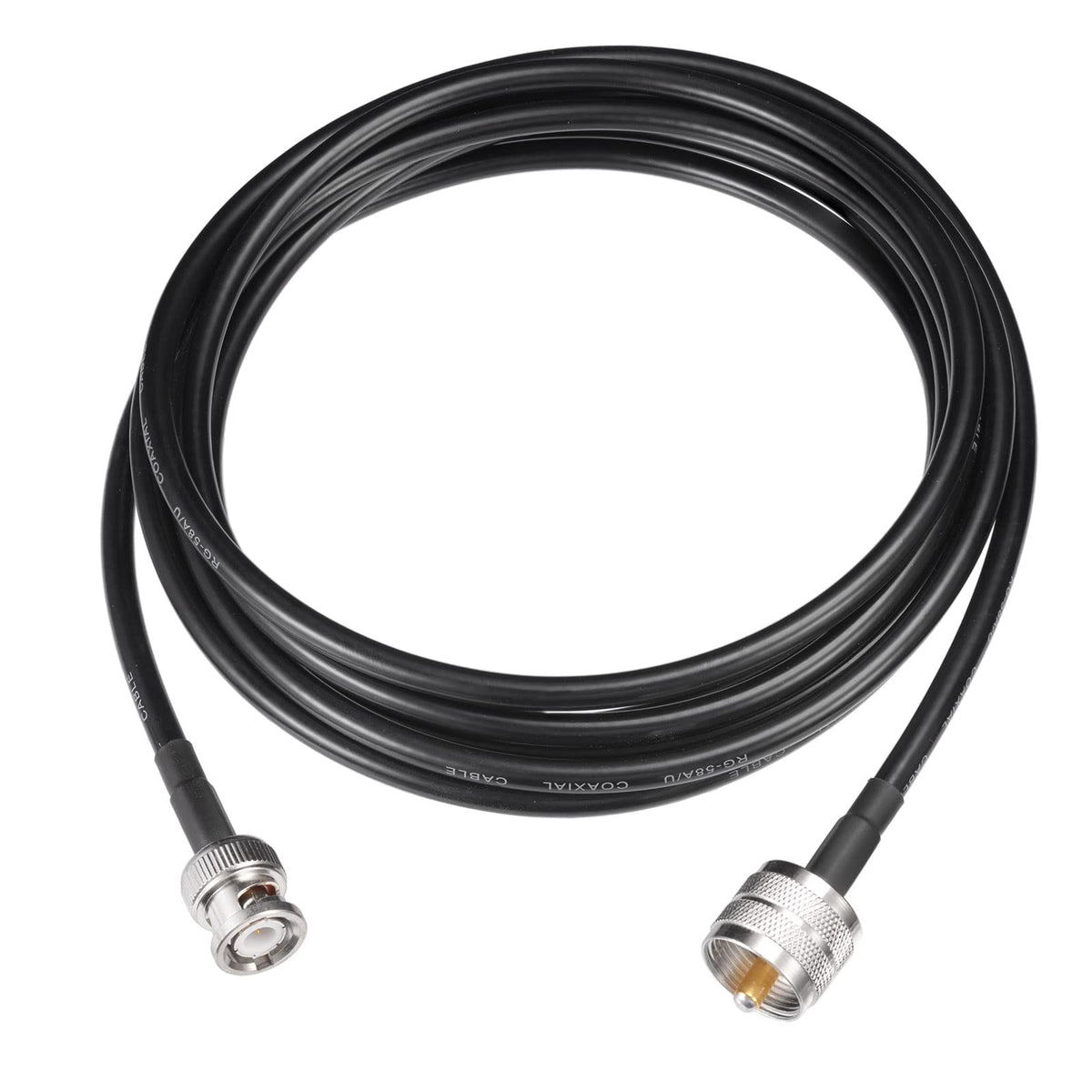 Eightwood Handheld Radio Antenna Cable UHF PL259 Male to BNC Male 10 Feet | RG58 Coax Cable, Compatible with CB Radio, Ham Radio, VHF Radio, Antenna Analyzer