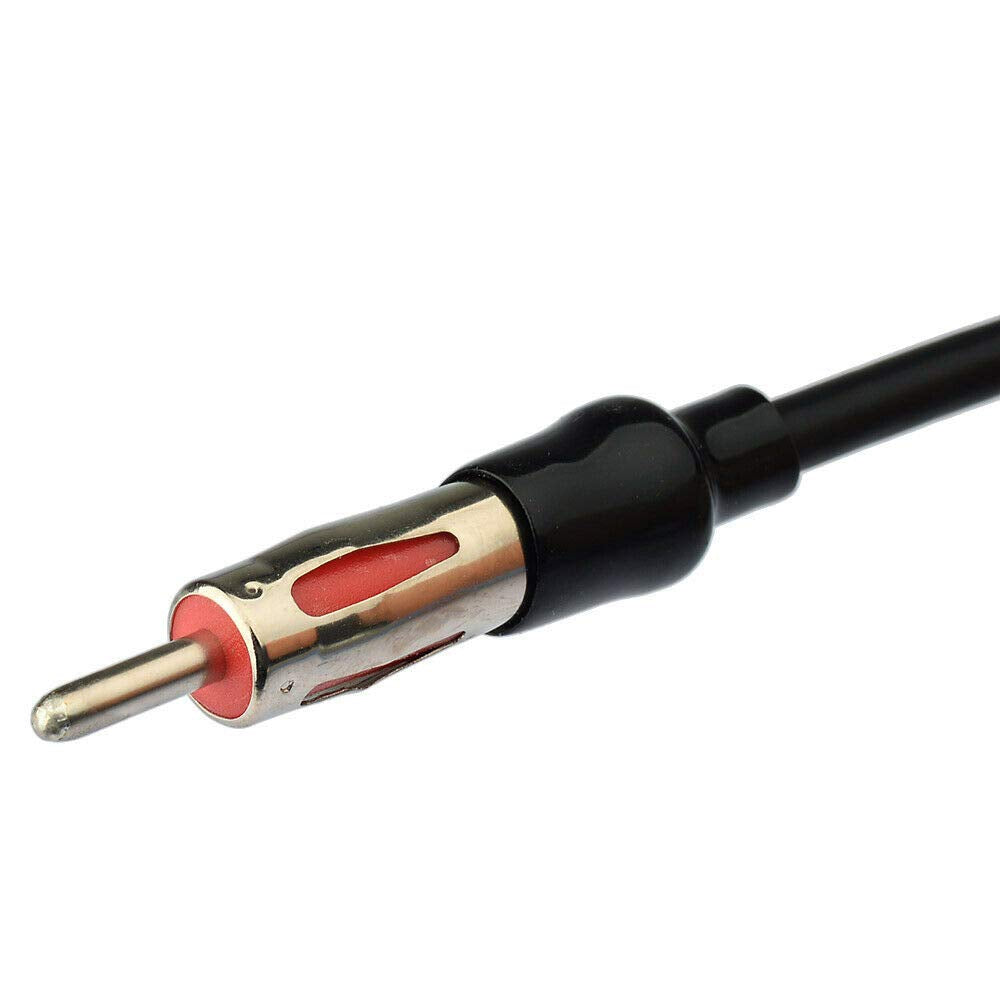 Eightwood Dual Fakra Z Plug to DIN Plug FM AM Car Radio Antenna Adapter 12V+ Active Amplifier Cable 12in Compatible with Aftermarket GPS Navigation Stereo Head Unit Receiver
