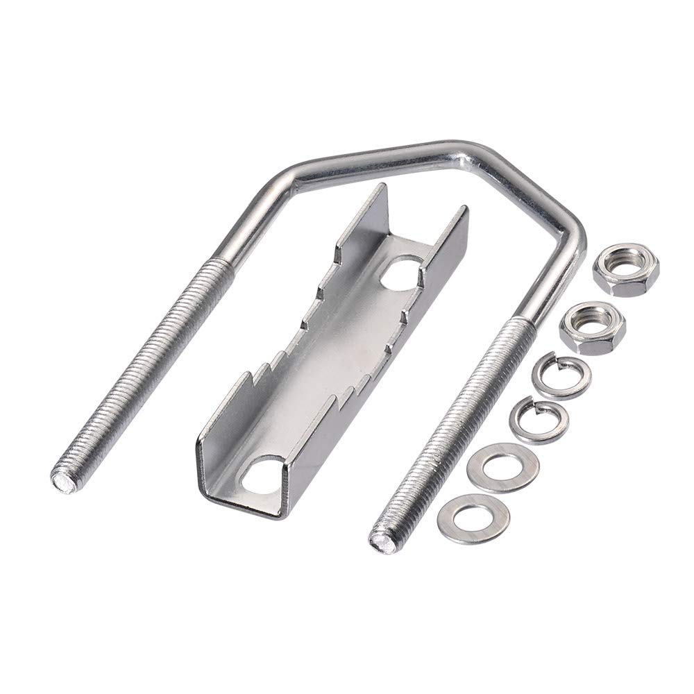 Eightwood Yagi WiFi Antenna Mast Mounting Bracket U-Bolt Clamp 2-Pack | for Outdoor WiFi Antenna, LoRa Antenna, 4G LTE Antenna, Ham Radio Antenna, TV Antenna