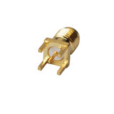 10pcs SMA Female PCB Panel Edge Mount Connector Straight Solder RF Coaxial Adapter Vertical Thru Hole Goldplated