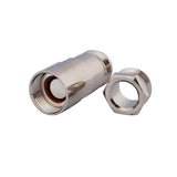 N Female Clamp Solder Attachment 50 Ohm Copper Connector (2-Pack) Compatible with RG213 RG214 RG8 RG9 RG11 RG225 RG393 RG144 RG216 RG215 Low Loss 400 Coaxial Cable