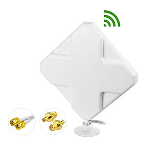 4G LTE High Gain 35dBi MIMO SMA Male TS9 Directional Panel Antenna Compatible with Verizon AT&T T-Mobile Sprint 4G LTE Wireless Router Gateway Terminal Broadband Modem MiFi Mobile Hotspot