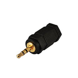 5pcs 2.5mm to 3.5mm Adapter Gold 2.5mm Plug to 3.5mm Jack straight Stereo Audio Adaptor RF Adapter for Headphone Headset Earphone