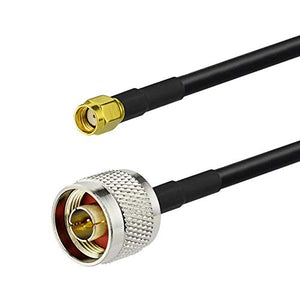 RP-SMA Male to N Type Male Extension Cable Coax RG58 10Ft for WiFi Router Antenna