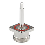 7/16 Din Female Jack RF Coaxial Connector with Long Extended Pin 4 Hole Panel Mount Flange Solder Terminal