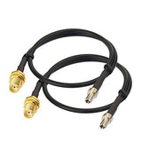 TS9 Male to SMA Female Bulkhead Antenna Cable 2pcs