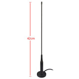 Dual Band VHF UHF 136-174MHz 400-480MHz Magnetic Base CB Radio Antenna,5m Cable PL-259 Male Soft Whip Antenna for Vehicle Car Truck SUV RV CB Ham Two Way Radio Amateur Radio Mobile Transceiver