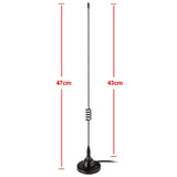 Dual Band VHF UHF 136-174MHz 400-480MHz CB Radio Antenna,Magnetic Base PL-259 Male Antenna for Vehicle Car Truck SUV RV CB Ham Radio Two Way Radio Amateur Radio Mobile Transceiver Radio Scanner