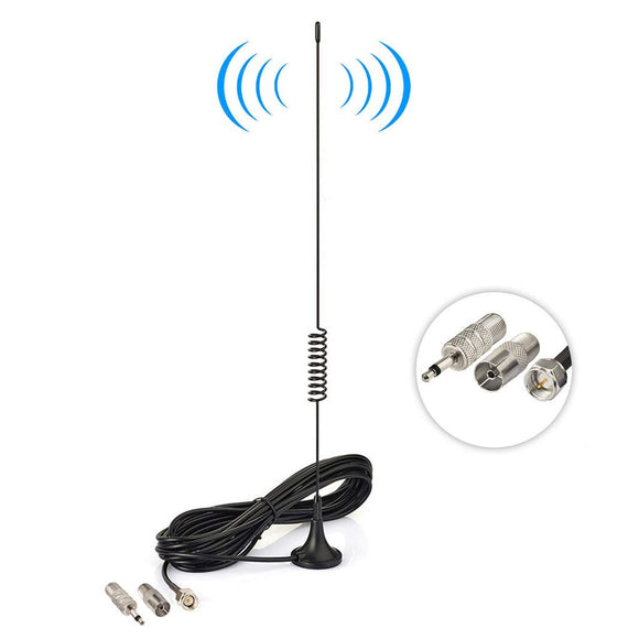 Magnetic Base FM Antenna Compatible with Denon Pioneer Onkyo Yamaha Marantz Sherwood Bose Wave Indoor FM Radio Bluetooth Stereo Receiver AV Audio Vedio Home Theater Receiver Power Amplifier