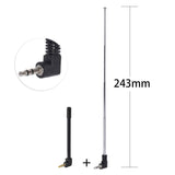 Eightwood FM Antenna Replacement Kit 4 Section Telescopic Antenna + Mini FM Radio Antenna with 3.5mm Plug Connector for Bose Wave Music System Indoor Stereo Receiver etc.