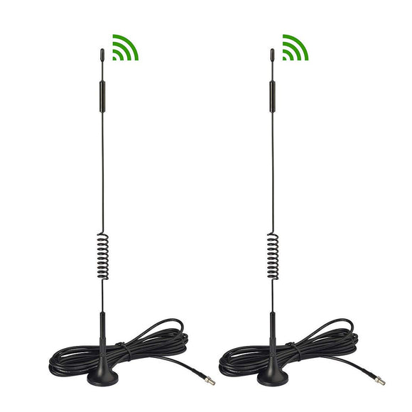 4G LTE 7dBi Magnetic Base External TS9 Antenna (2-Pack) Compatible with Verizon AT&T T-Mobile Sprint Netgear MiFi Mobile Hotspot Router USB Modem Jetpack AirCard AC791L AC815S AC770S LB1120