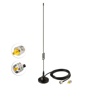 Dual Band VHF UHF 136-174MHz 400-480MHz CB Radio Antenna,Magnetic Base PL-259 Male Antenna for Vehicle Car Truck SUV RV CB Ham Radio Two Way Radio Amateur Radio Mobile Transceiver Radio Scanner