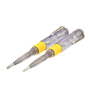 Mains Tester Screwdriver Electrical Screwdriver Tester Electric Pen Tester 220v Voltage Tester Slotted Screwdriver Electrify Volt Detector 100-500V Electrical Tester (Pack of 2)