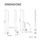 4G LTE 5dBi SMA Male Antenna for Verizon AT&T T-Mobile Sprint Huawei Netgear ZTE Sierra 4G LTE GSM Router Gateway Modem Hotspot Mobile Cell Phone Signal Booster Cellular Amplifier Trail Camera