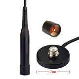 Dual Band VHF UHF 136-174MHz 400-480MHz Magnetic Base CB Radio Antenna,5m Cable PL-259 Male Soft Whip Antenna for Vehicle Car Truck SUV RV CB Ham Two Way Radio Amateur Radio Mobile Transceiver