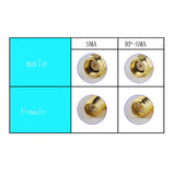 Low Loss RP-SMA Male to Female Bulkhead Connector with RG316 Wire Extension Coaxial Cable for FPV Antenna 90mm