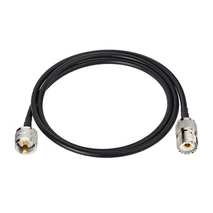 UHF PL-259 Male to UHF SO-239 Female RG58 Antenna Extension Cable 1m/3 feet for Vehicle Car Truck SUV CB Radio Ham Radio Two Way Radio Amateur Radio Mobile Transceiver FM Transmitter VHF Radio