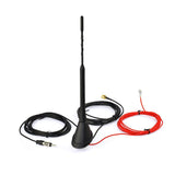 DAB+ Antenne Digital Radio AM/FM Kombi SMA Stecker DIN Male Adapter Auto Radio Antenne Fahrzeug Dachmontage Signal Amplifier 500cm 16.4ft mit Flexible 23cm Stab DAB Antenne für Pioneer Clarion Kenwood Alpine JVC