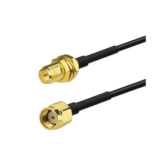 Wifi Antenna RP SMA Connector Cable RP-SMA Female Bulkhead to Male Straight Antenna Extension Cable RG174 15cm for Wifi Router Wlan TP-LINK TL-ANT24EC5S WiFi WiMax Hand-held Radio